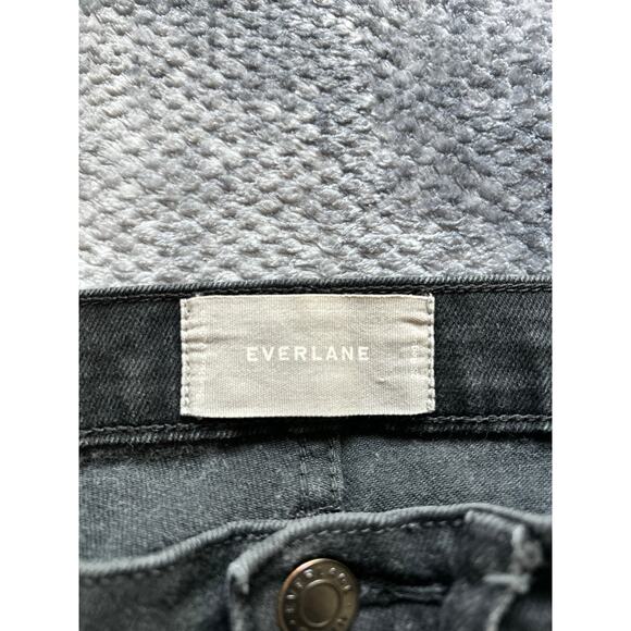 Everlane Raw Hem Straight Hi Rise Charcoal Wash Women Jeans Size 25 | 2 Regular - Picture 5 of 11
